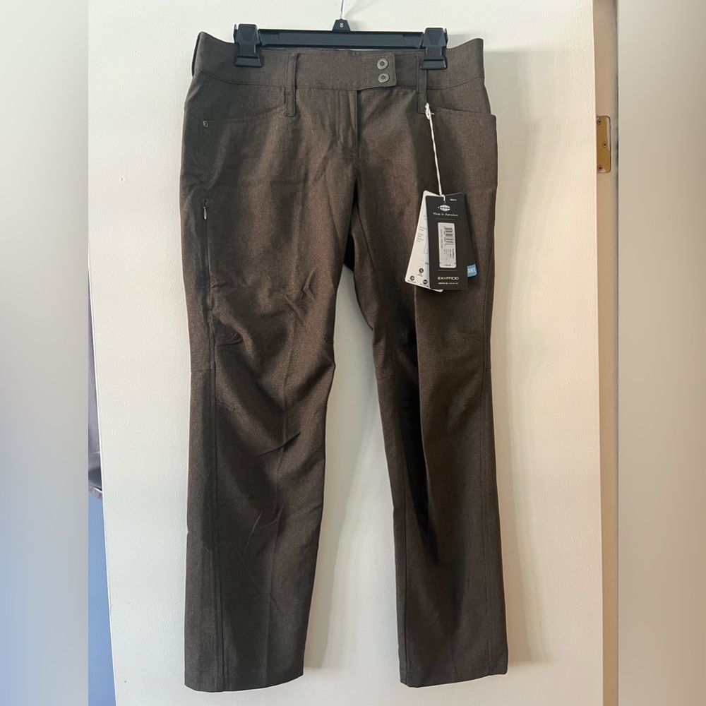 Brown water resistant travel pants